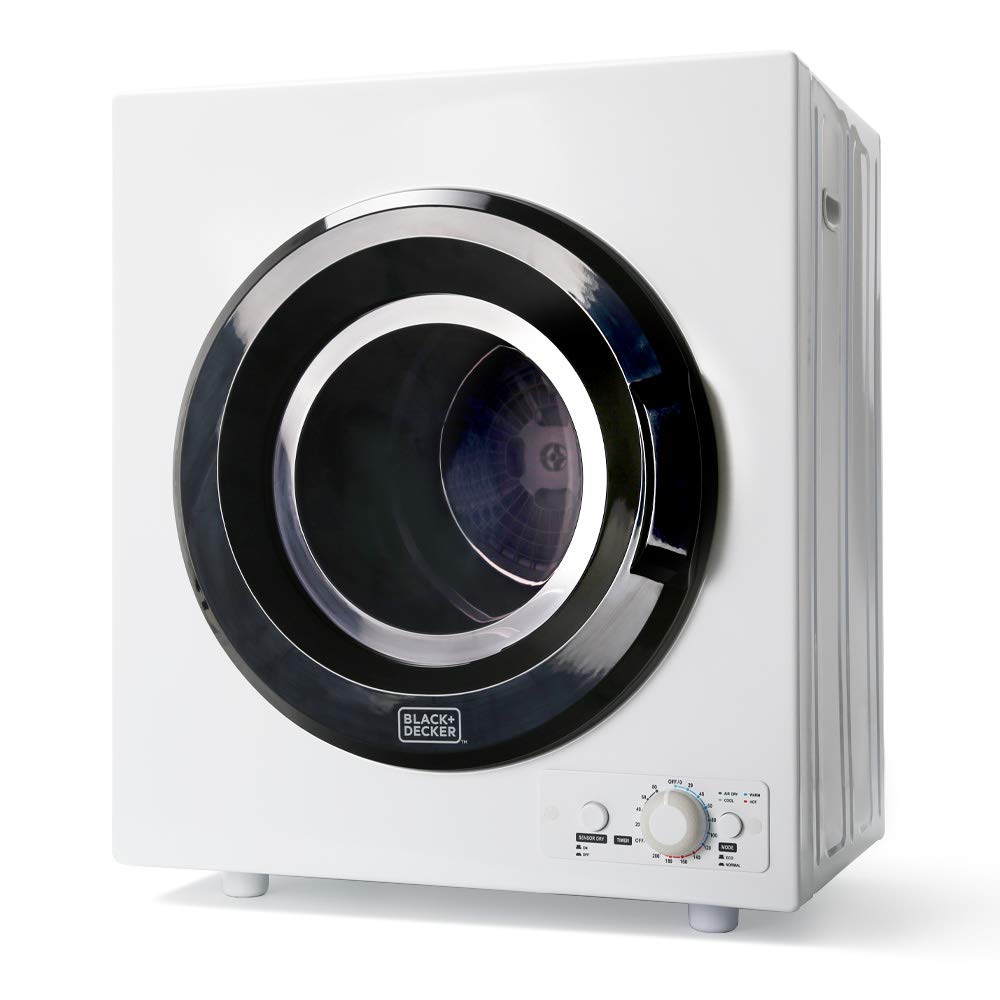 BLACK+DECKER 2.65 Cu. Ft. Portable Dryer, 8.8 lb. Capacity, BCED26, White Jansha Store