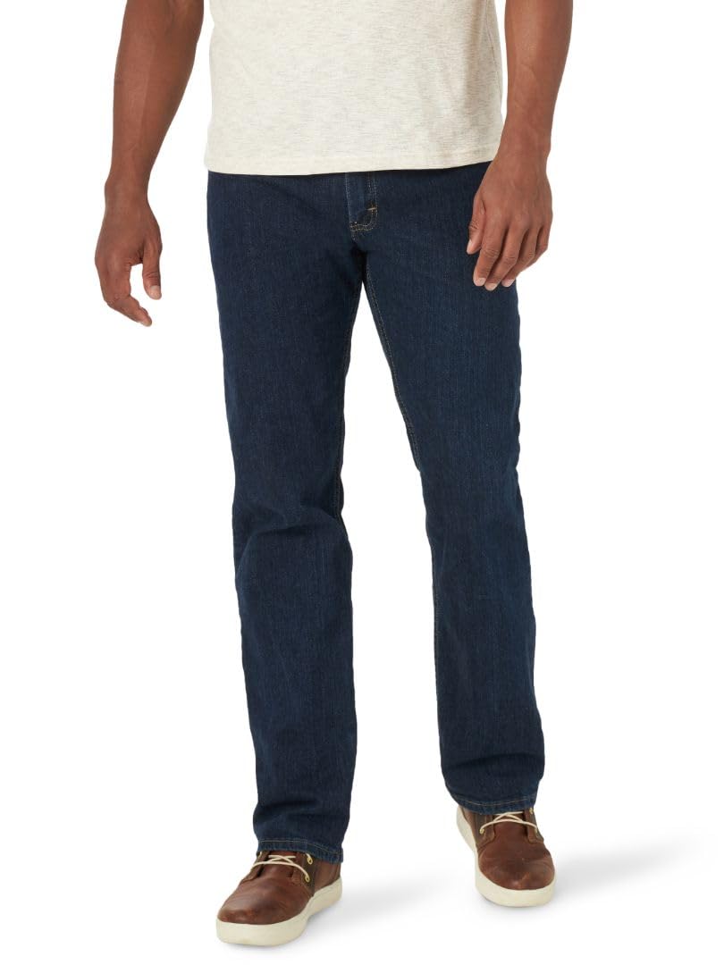 Wrangler Authentics Men's Regular Fit Comfort Flex Waist Jean Jansha Store