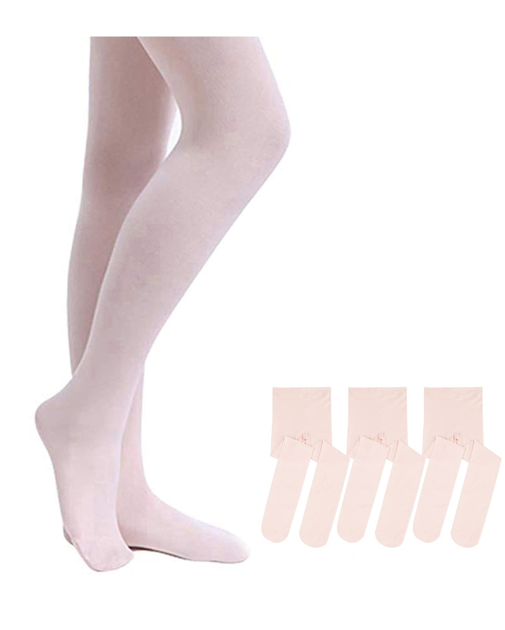 Stelle Girls' Footed Ballet Tights for Dance Class Toddler Kids 2T-15Y Jansha Store