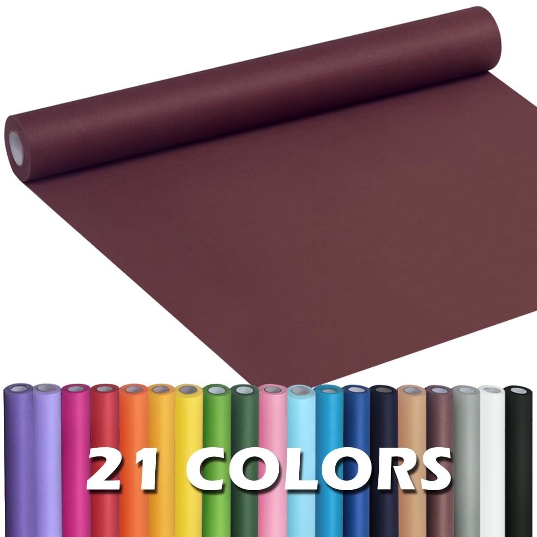 PerkHomy Brown Kraft Paper Roll 17.5" x 1,200" (100') for Gift Wrapping Bulletin Board Craft Art Bouquet Flower Packing Valentines Easel Moving Shipping Floor Poster Covering Table 70GSM 50LB Jansha Store