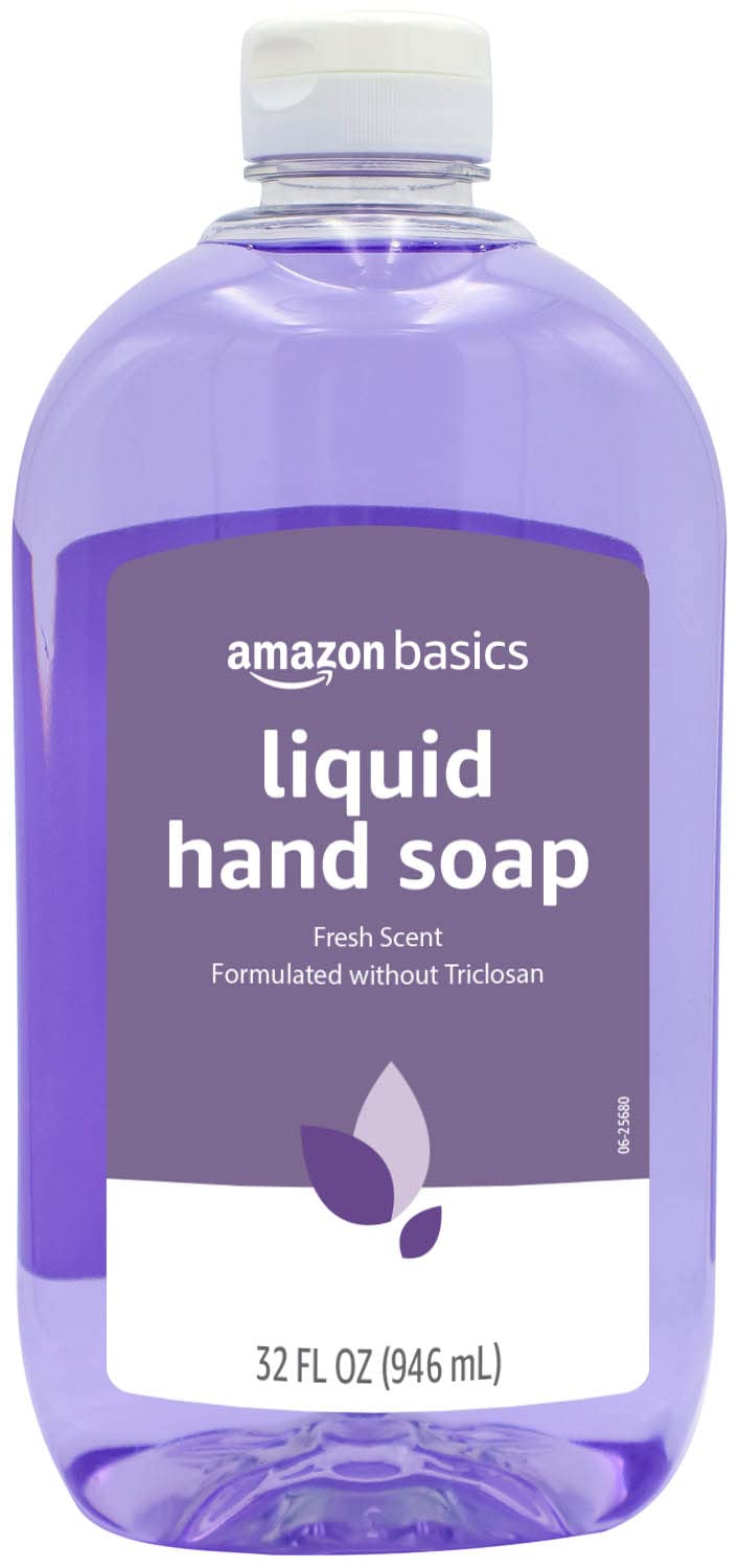 Amazon Basics Gentle & Mild Clear Liquid Hand Soap Refill, Triclosan-Free, Dermatologist-Tested, pH Balanced, Cruelty-Free, 50 Fluid Ounces, 1-Pack (Previously Solimo) Jansha Store