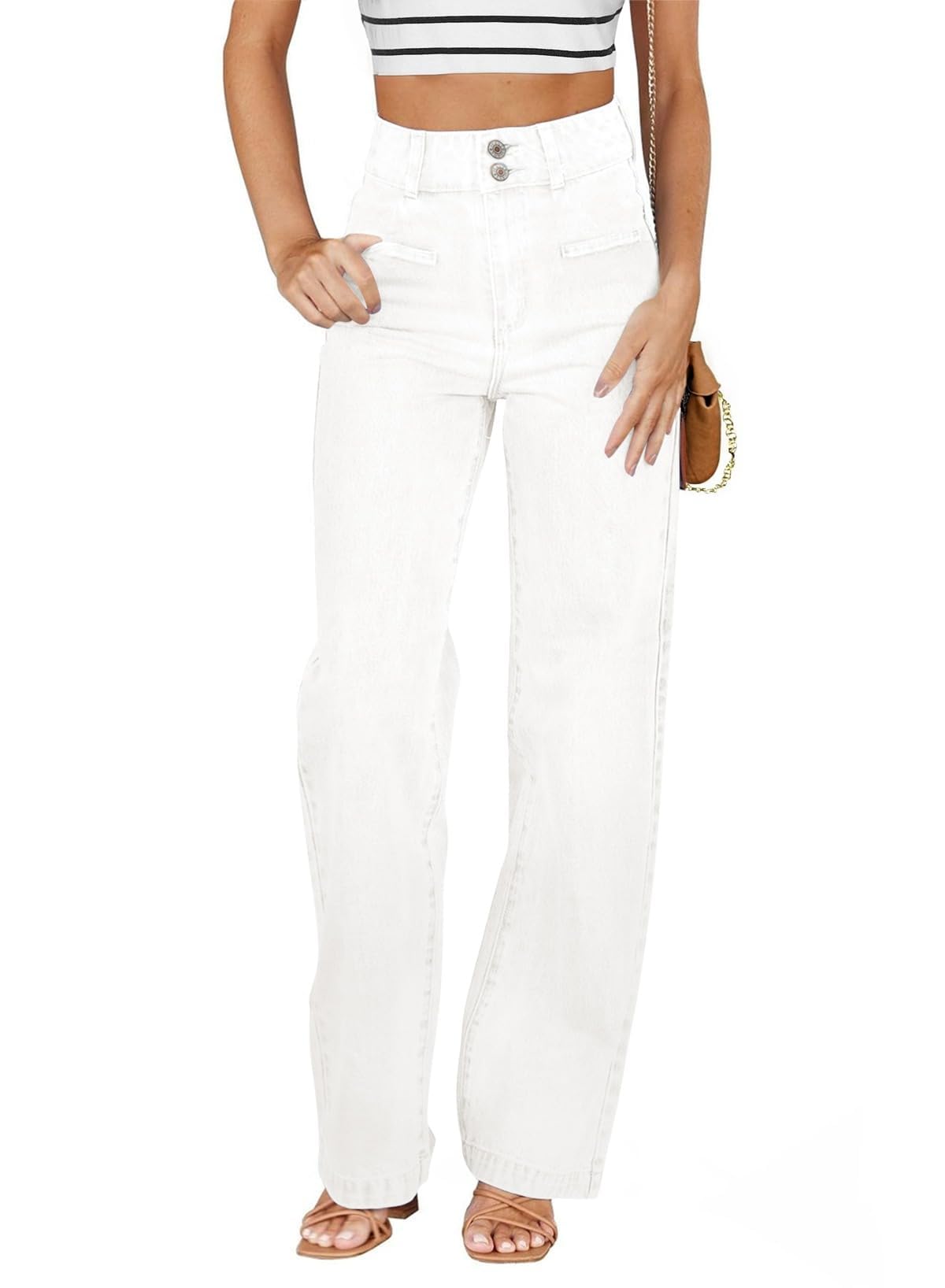 Sidefeel Jeans for Women High Waisted Straight Leg Denim Pants Jansha Store