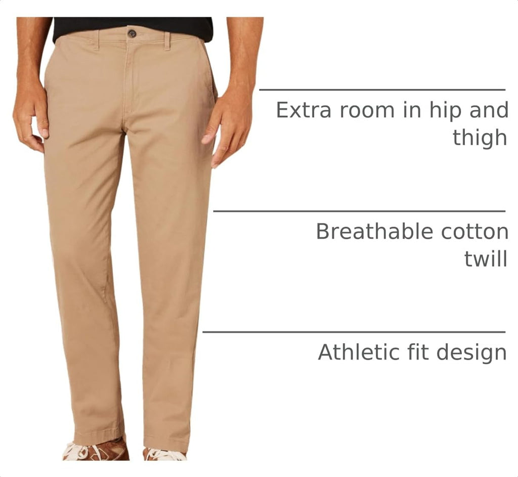 Amazon Essentials Men's Skinny-fit Stretch Chino Khaki Pant, Casual Business Wear Jansha Store