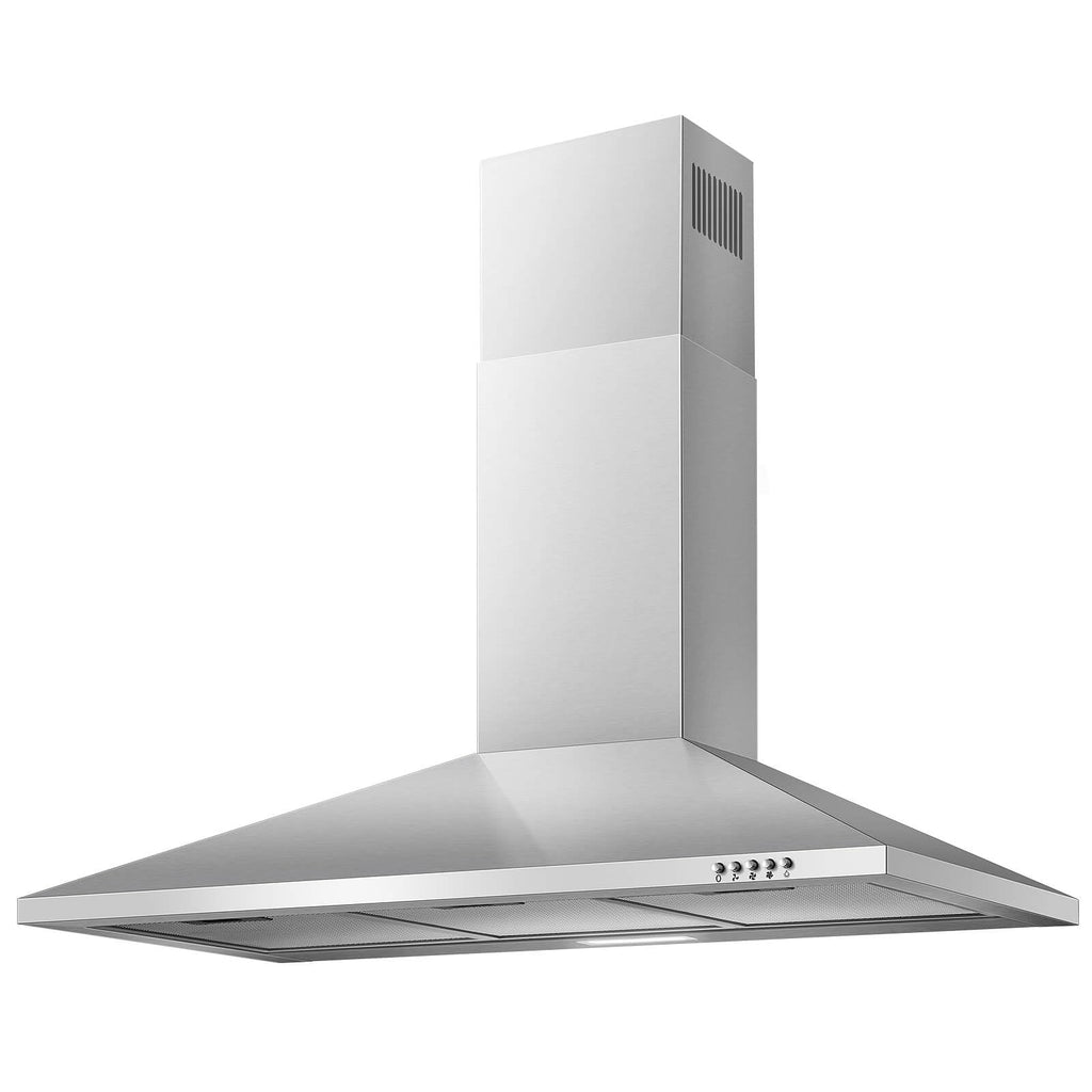SNDOAS Black Range Hood,Wall Mount Range Hood 30 inch,Stainless Steel Kitchen Hood with Ducted/Ductless Convertible,Stove Vent Hood,Aluminum Filters,3 Speed Exhaust Fan,LED Light,Button Control Jansha Store