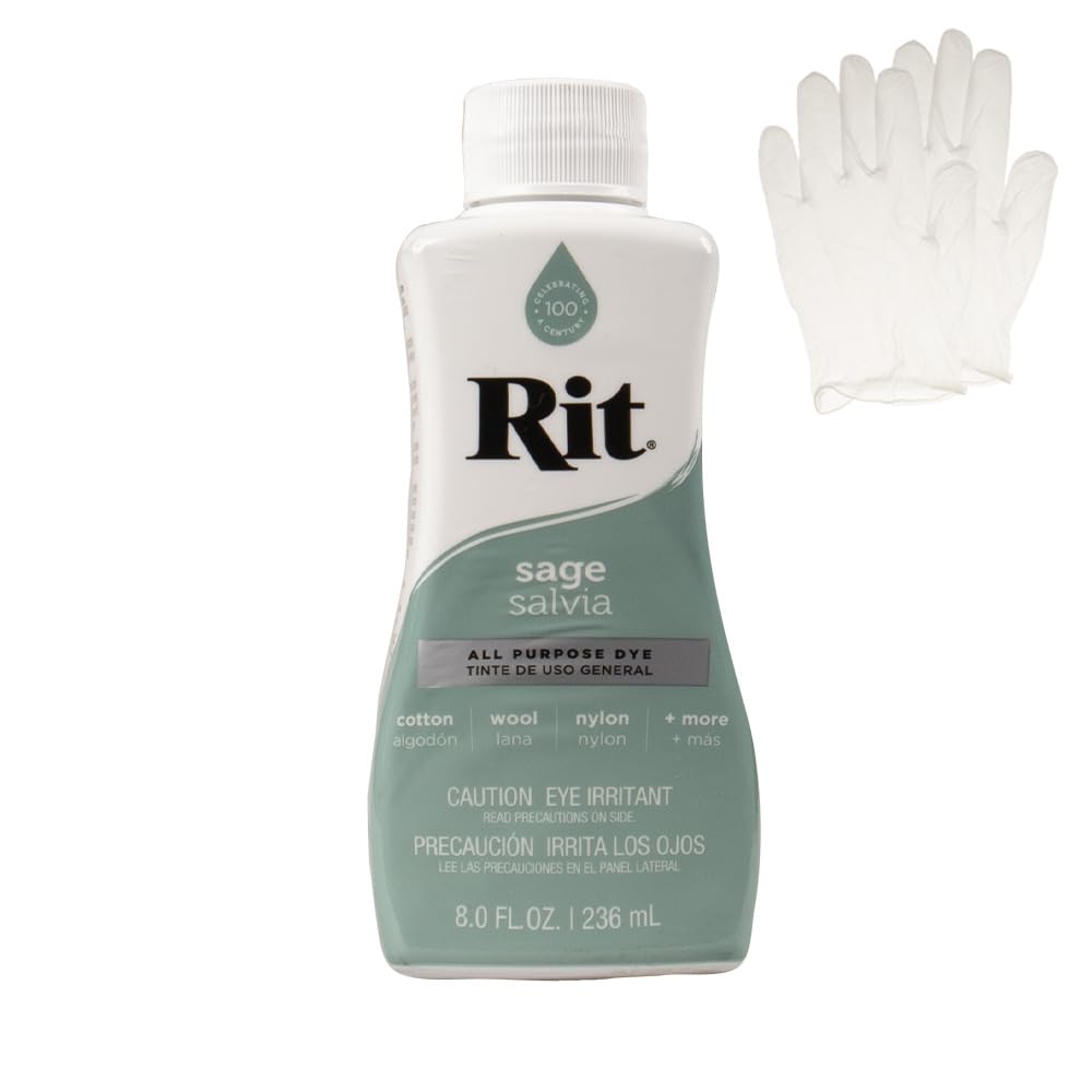 Rit Dye – Liquid Fabric Dye for Crafting, Clothing, and Décor – 8 oz. Bottle – Cherry Red (Gloves Included) Jansha Store