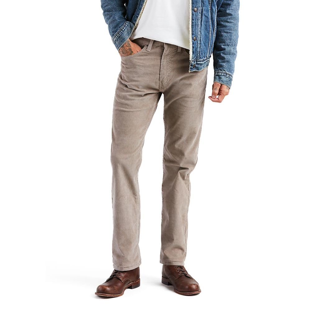 Men's 505 regular fit jeans styled on a model, three-quarter view