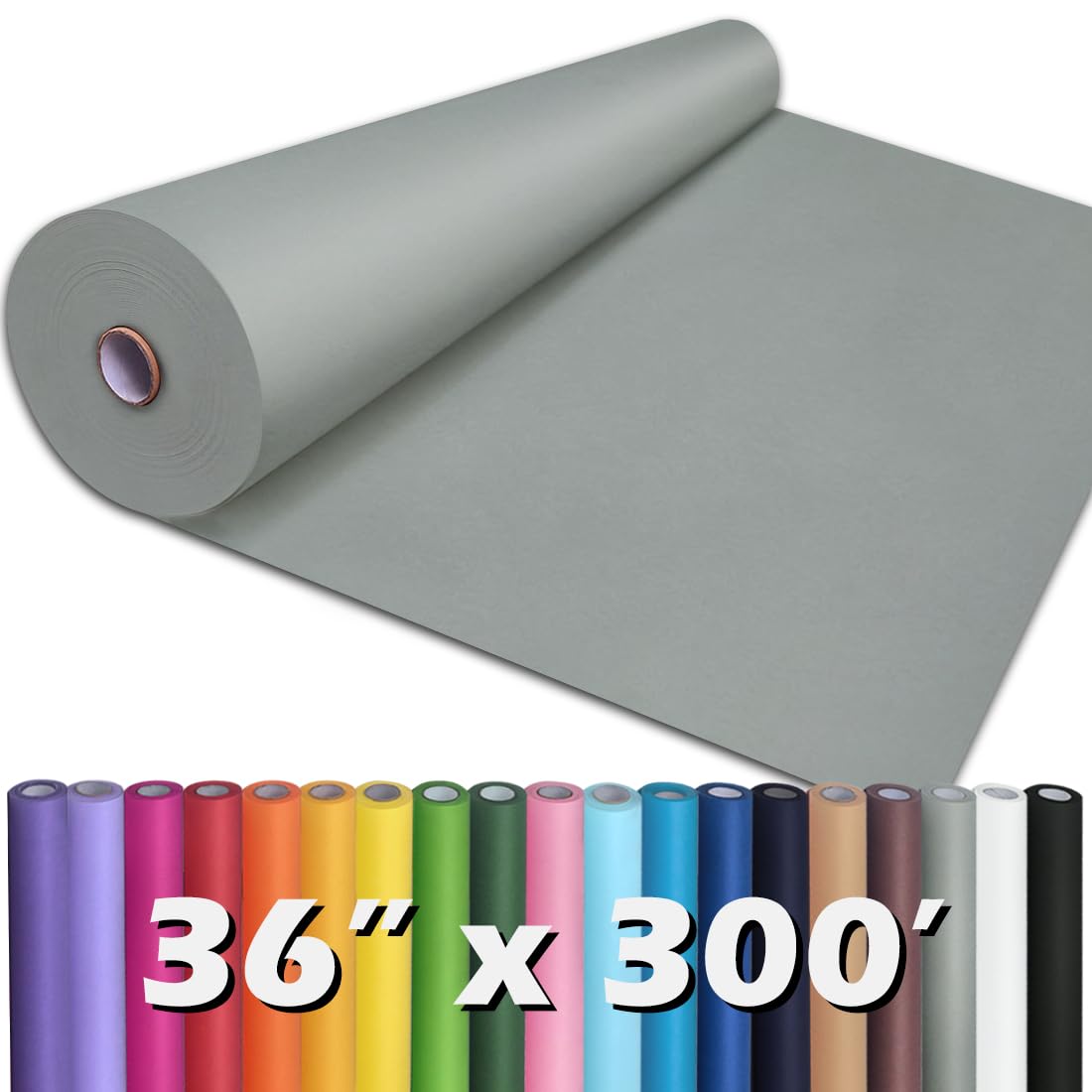 PerkHomy Brown Kraft Paper Roll 17.5" x 1,200" (100') for Gift Wrapping Bulletin Board Craft Art Bouquet Flower Packing Valentines Easel Moving Shipping Floor Poster Covering Table 70GSM 50LB Jansha Store