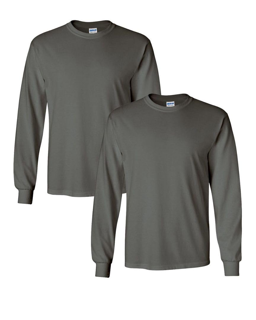 Gildan Adult Heavy Cotton Long Sleeve T-Shirt, Style G5400, 2-Pack Jansha Store