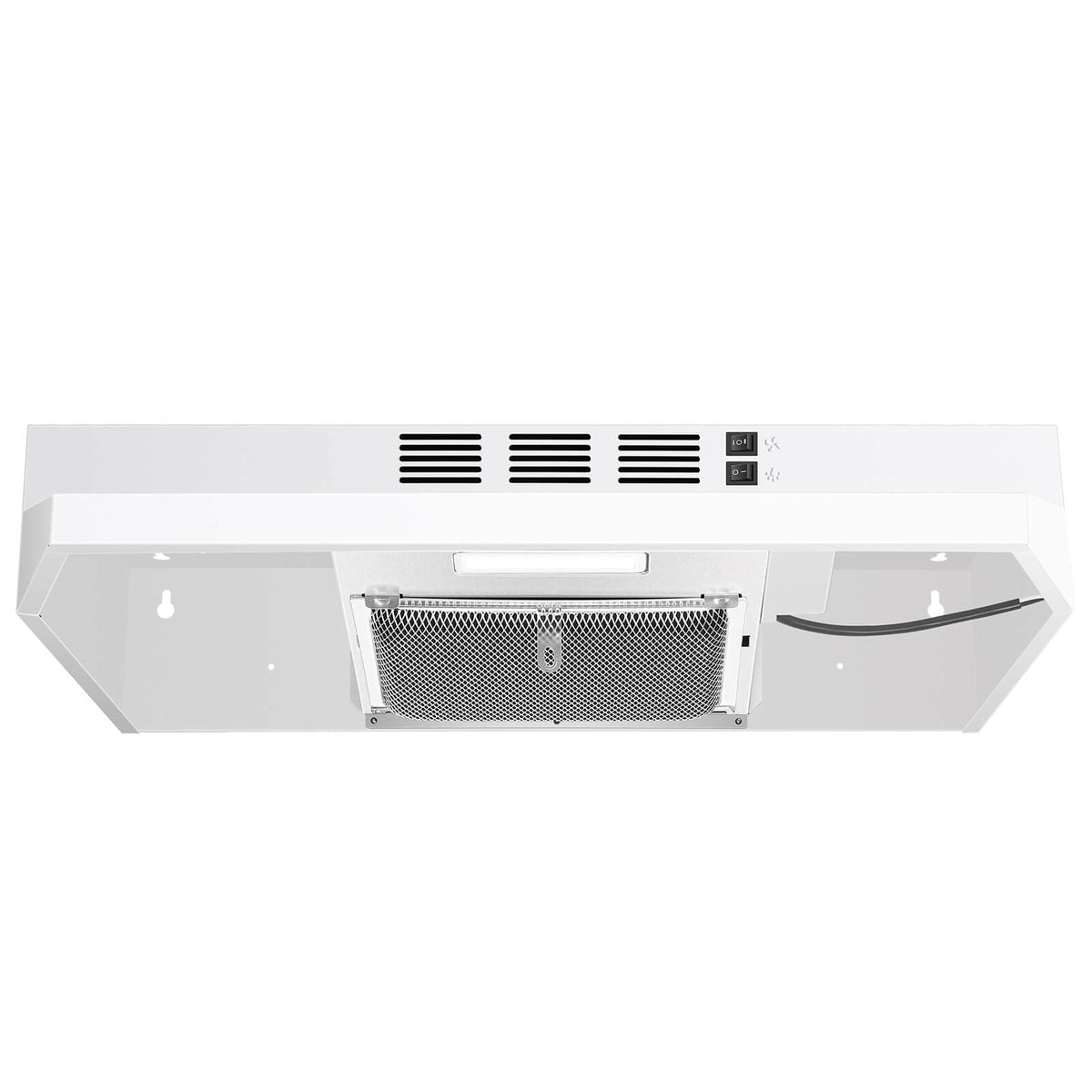 SNDOAS Black Range Hood 36 inch,Ductless Under Cabinet Range Hood Included Carbon Sponge Filter,Ducted Optional,Kitchen Hood 36 inch with 2 Vents,2 Speeds,Hard Wired Stove Vent Jansha Store