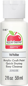 Apple Barrel Acrylic Paint in Assorted Colors (2 Ounce), 20503 White Jansha Store