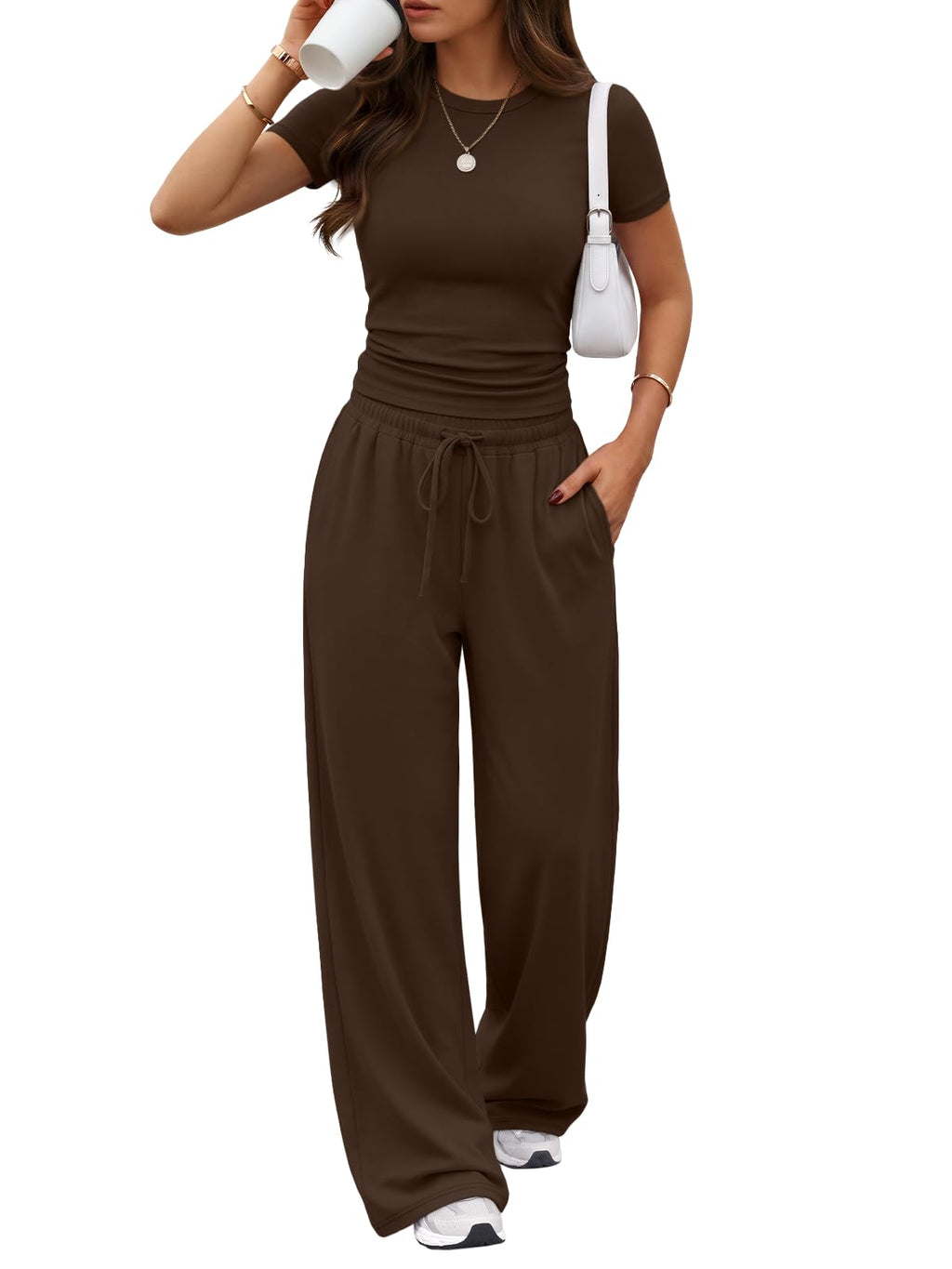 Trendy Queen Women's 2 Piece Matching Summer Lounge Set with Pockets Jansha Store