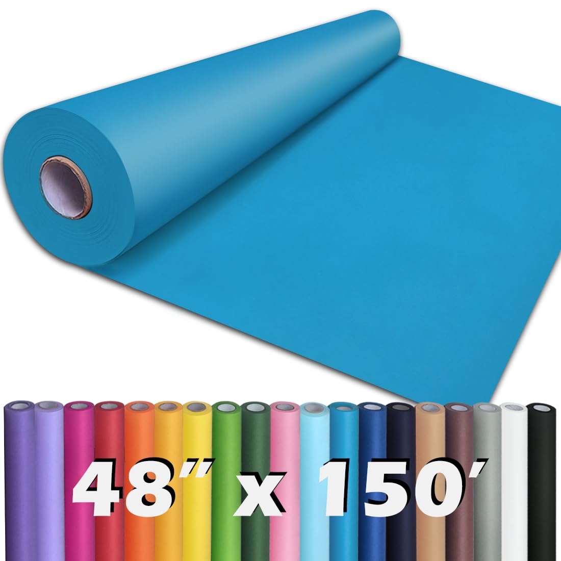 PerkHomy Brown Kraft Paper Roll 17.5" x 1,200" (100') for Gift Wrapping Bulletin Board Craft Art Bouquet Flower Packing Valentines Easel Moving Shipping Floor Poster Covering Table 70GSM 50LB Jansha Store