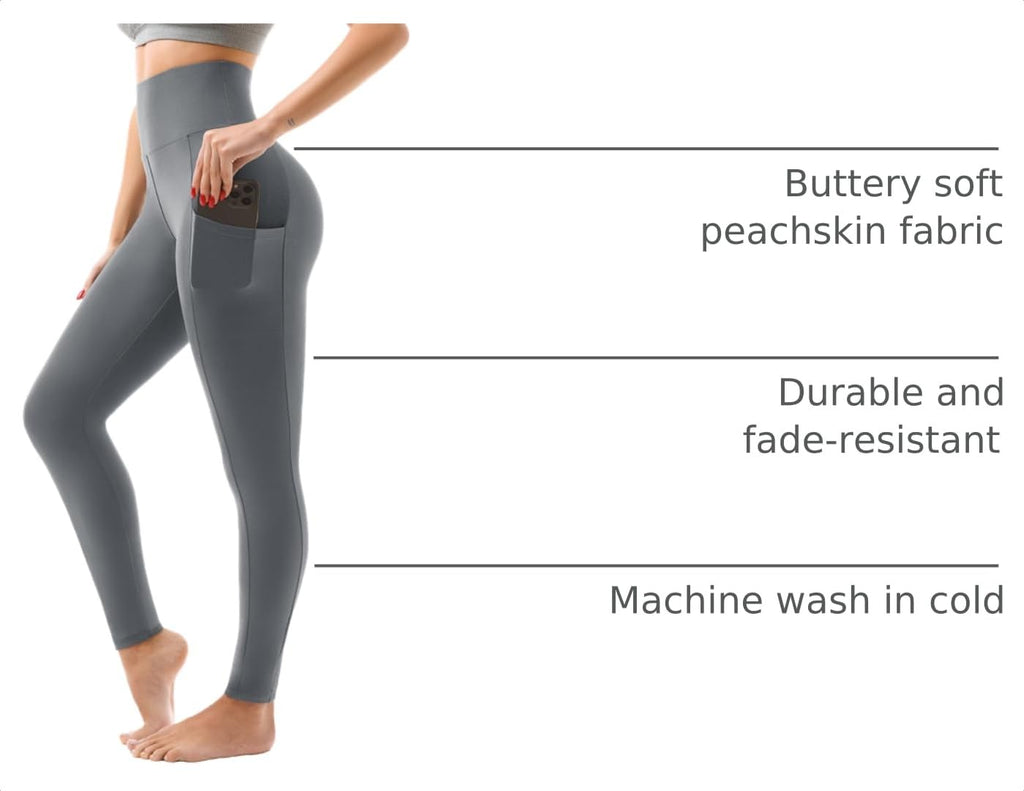 SINOPHANT High Waisted Leggings Women with Pockets Jansha Store