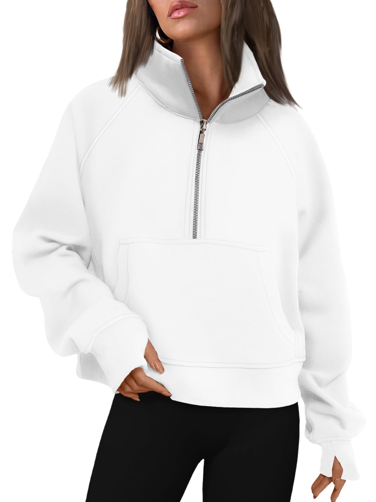 AUTOMET Womens Sweatshirts Half Zip Fleece Pullover Fall Outfits Jansha Store