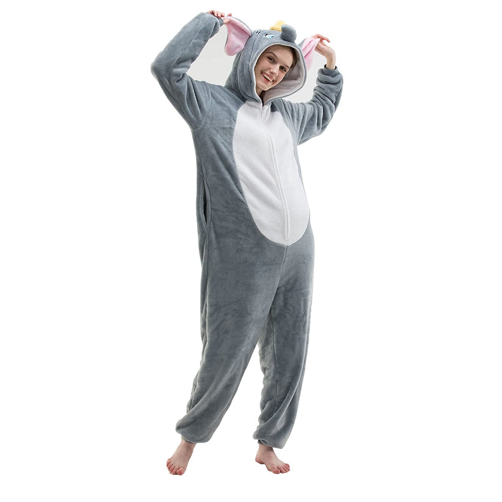 COSUSKET Snug Fit Unisex Adult Onesie Pajamas, Flannel Cosplay Animal One Piece Halloween Costume Sleepwear Homewear Jansha Store