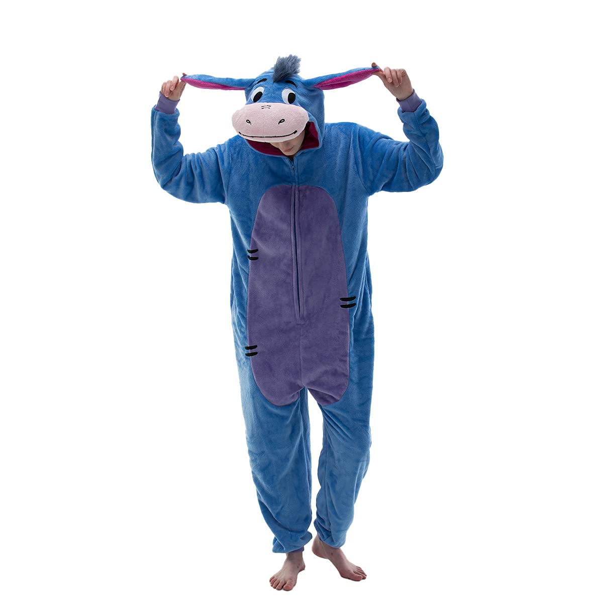 COSUSKET Snug Fit Unisex Adult Onesie Pajamas, Flannel Cosplay Animal One Piece Halloween Costume Sleepwear Homewear Jansha Store