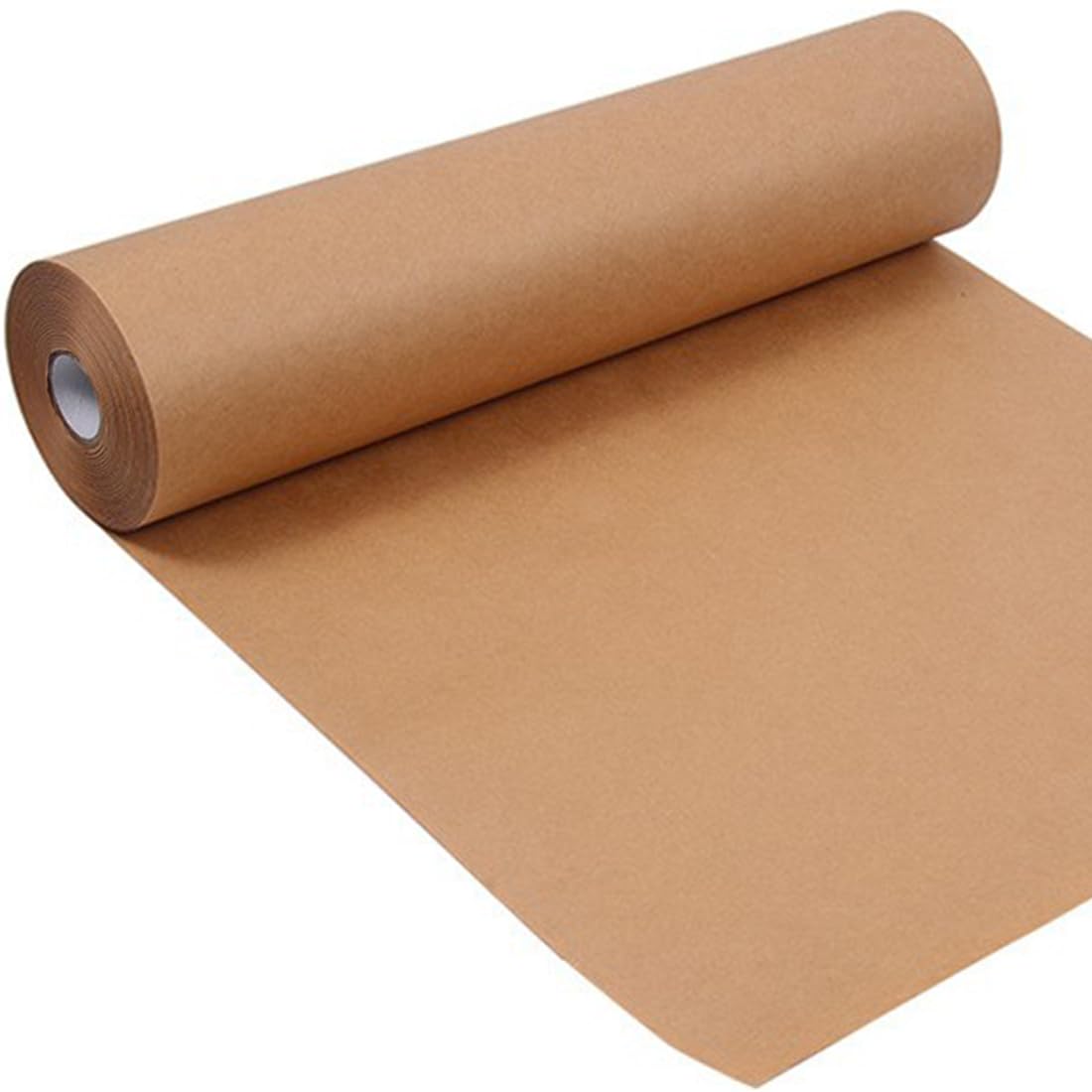SMART&CASUAL 36" x 1,500" (125') Brown Kraft Craft Paper Roll for Gift Wrapping Bulletin Board Bouquet Flower Art Packing Parcel Table Covering 70GSM 50LB (Brown, 36" x 125') Jansha Store