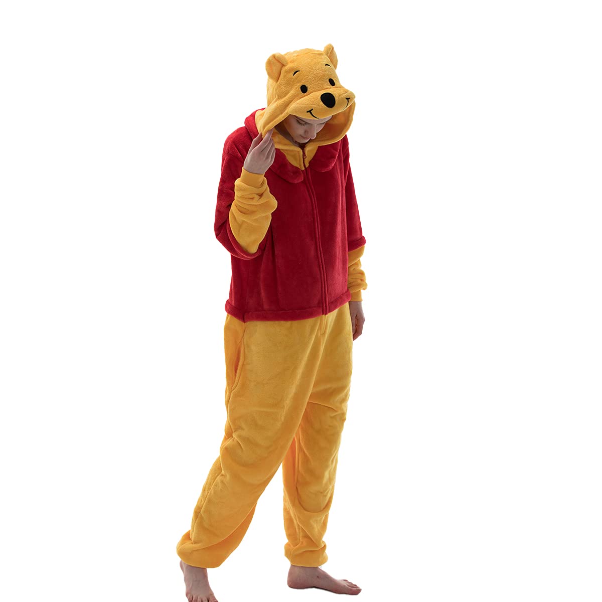 COSUSKET Snug Fit Unisex Adult Onesie Pajamas, Flannel Cosplay Animal One Piece Halloween Costume Sleepwear Homewear Jansha Store