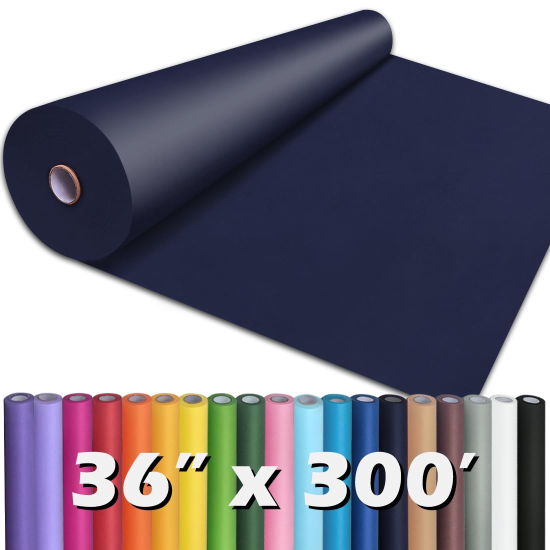 PerkHomy Brown Kraft Paper Roll 17.5" x 1,200" (100') for Gift Wrapping Bulletin Board Craft Art Bouquet Flower Packing Valentines Easel Moving Shipping Floor Poster Covering Table 70GSM 50LB Jansha Store