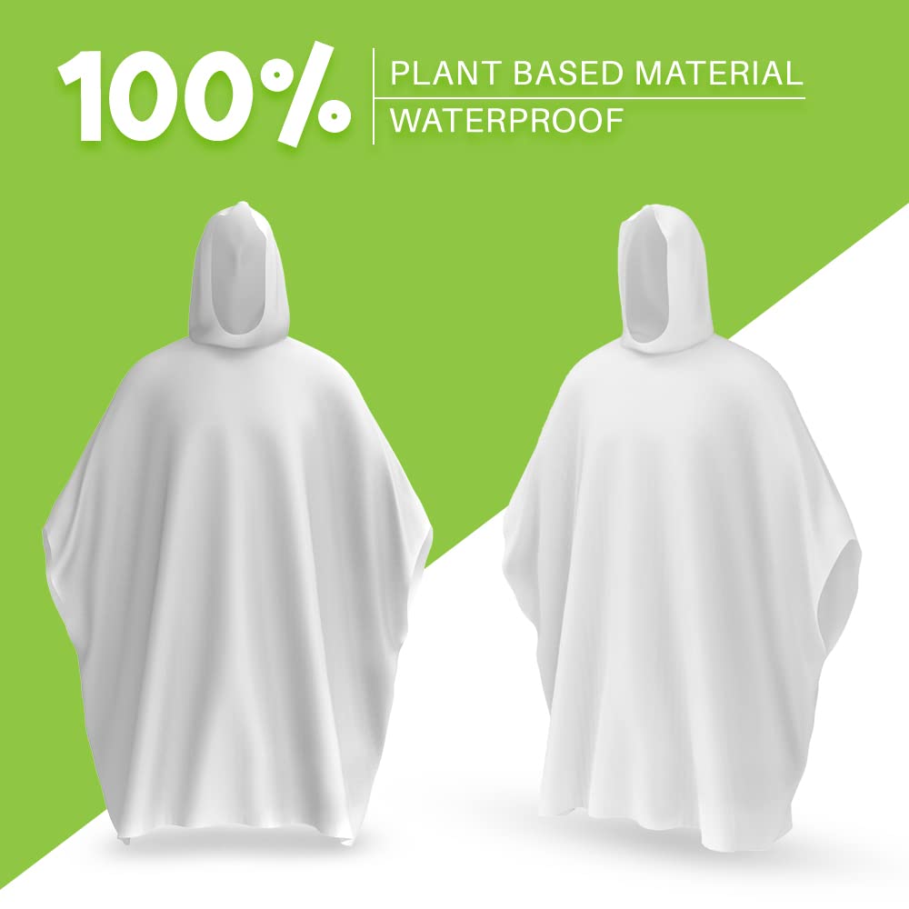 Hagon PRO Disposable Rain Ponchos for Adults, Hooded Poncho, Family 5 Pack Jansha Store