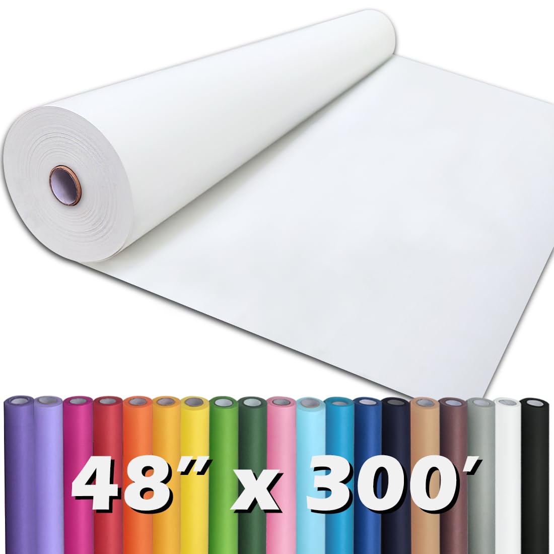 PerkHomy Brown Kraft Paper Roll 17.5" x 1,200" (100') for Gift Wrapping Bulletin Board Craft Art Bouquet Flower Packing Valentines Easel Moving Shipping Floor Poster Covering Table 70GSM 50LB Jansha Store