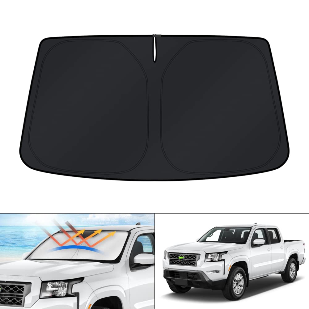 KUST Windshield Sun Shade for 2017-2026 Tesla Model Y/Model 3 Sunshade Accessories (Fit 2025-2026 Model Y Juniper / 2024 Model 3 Highland) Upgraded Foldable Sunshade, Blocks UV Rays Keep Car Cool Jansha Store