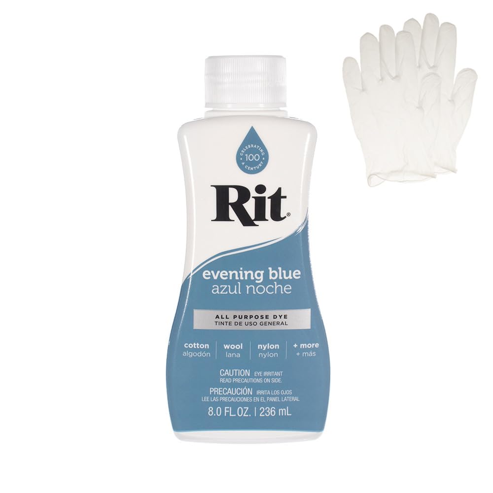 Rit Dye – Liquid Fabric Dye for Crafting, Clothing, and Décor – 8 oz. Bottle – Cherry Red (Gloves Included) Jansha Store