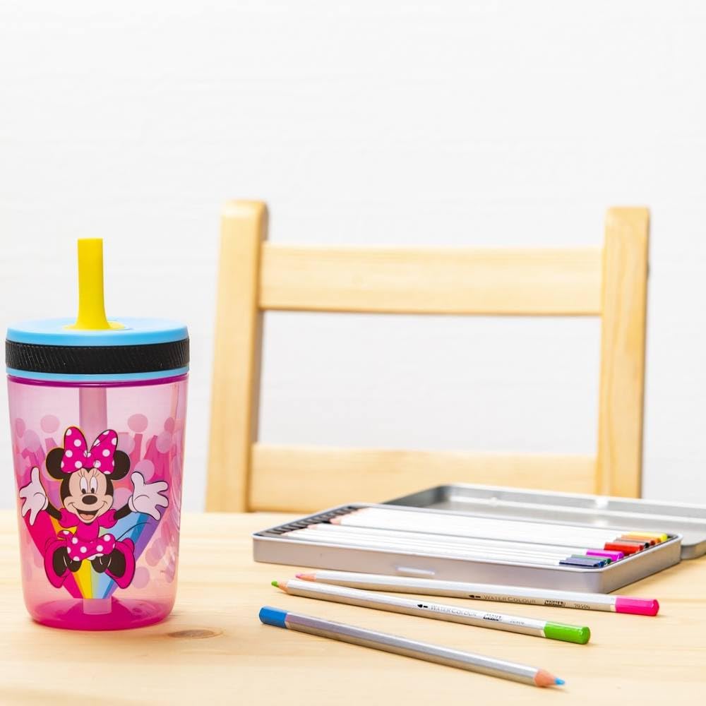 Zak Designs Blippi Kelso Toddler Cups For Travel or At Home, 2-Count Durable Plastic Sippy Cups With Leak-Proof Design is Perfect For Kids (Blippi), 15 Ounces (Pack of 12) Jansha Store