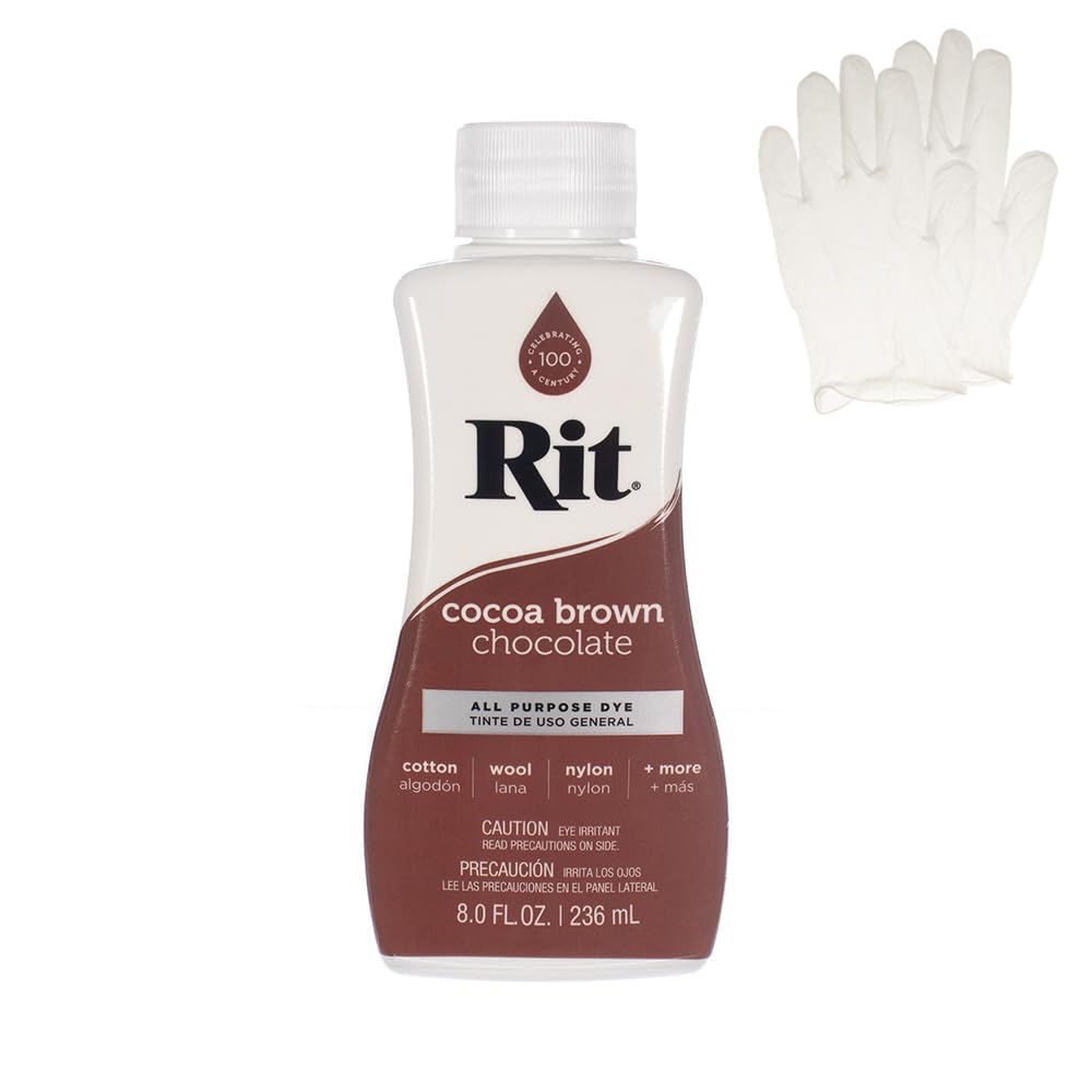 Rit Dye – Liquid Fabric Dye for Crafting, Clothing, and Décor – 8 oz. Bottle – Cherry Red (Gloves Included) Jansha Store