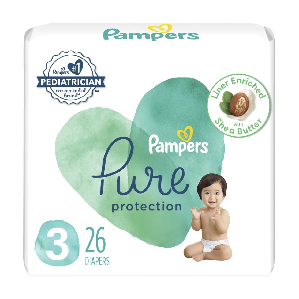 Pampers Pure Baby Diapers, Size 5 (27+ lbs), 132 Jansha Store