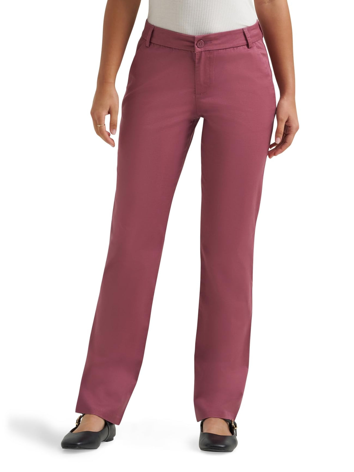 Lee Women's Wrinkle Free Relaxed Fit Straight Leg Pant Jansha Store
