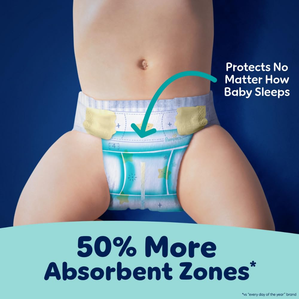 Pampers ZZZ Overnight Diapers, Size 7 (26-50 lbs), 36 Count, Nighttime Protection Disposable Baby Diaper Jansha Store