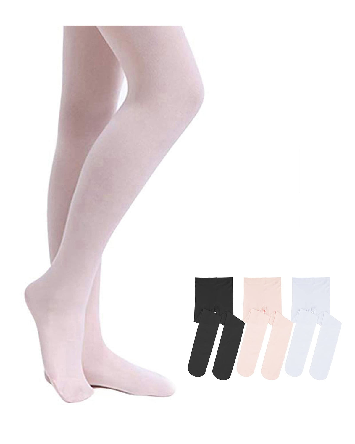 Stelle Girls' Footed Ballet Tights for Dance Class Toddler Kids 2T-15Y Jansha Store