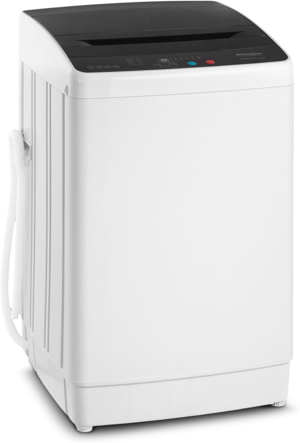 ROVSUN 30LBS Washing Machine, Full-Automatic Portable Washer with Stainless Steel Drum, Electric Laundry Machine, Washer and Spin Dryer Combo with Drain Pump for Home, Apartment Jansha Store