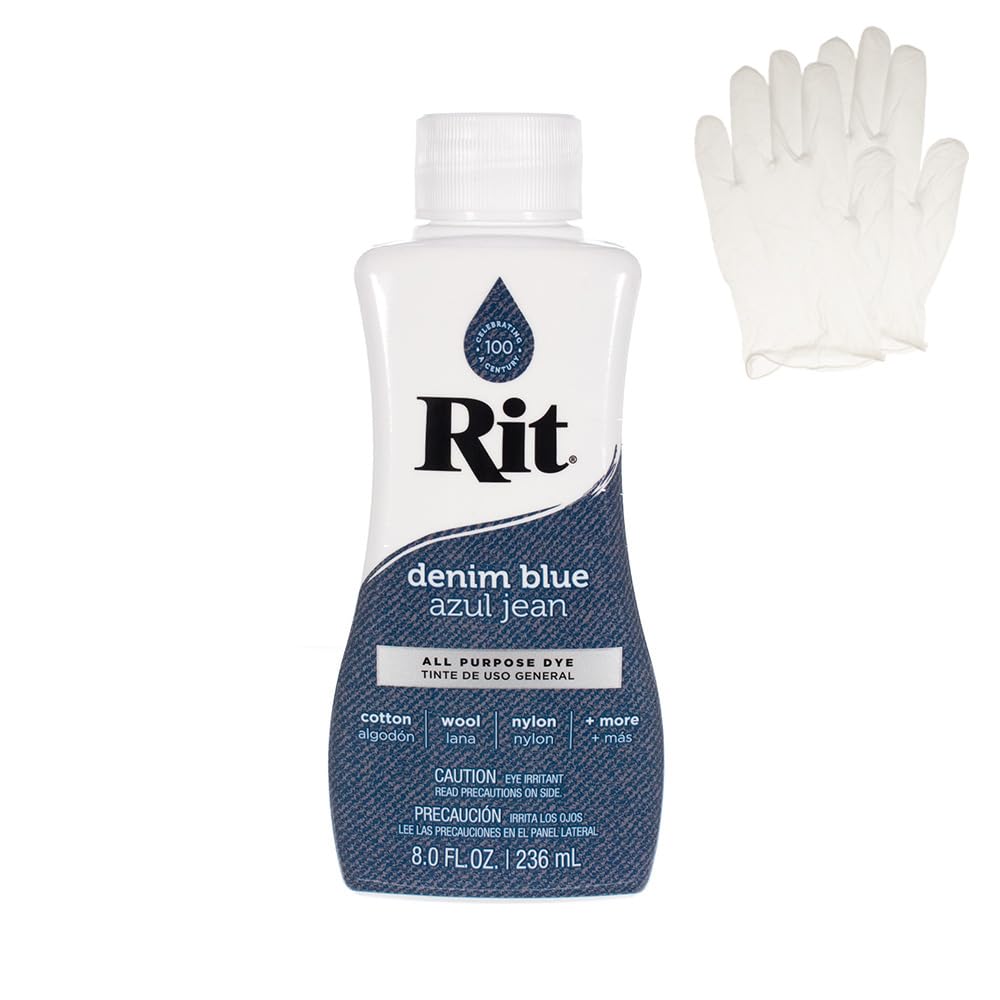Rit Dye – Liquid Fabric Dye for Crafting, Clothing, and Décor – 8 oz. Bottle – Cherry Red (Gloves Included) Jansha Store