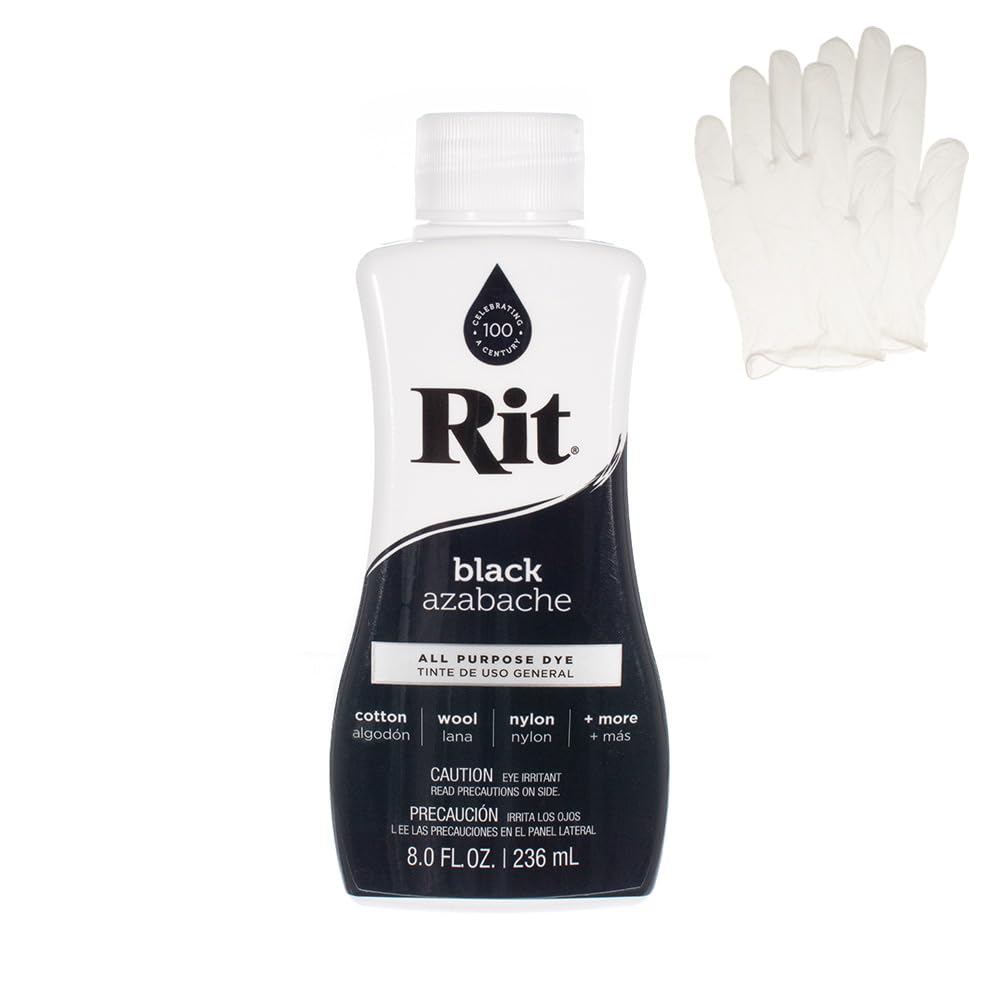 Rit Dye – Liquid Fabric Dye for Crafting, Clothing, and Décor – 8 oz. Bottle – Cherry Red (Gloves Included) Jansha Store