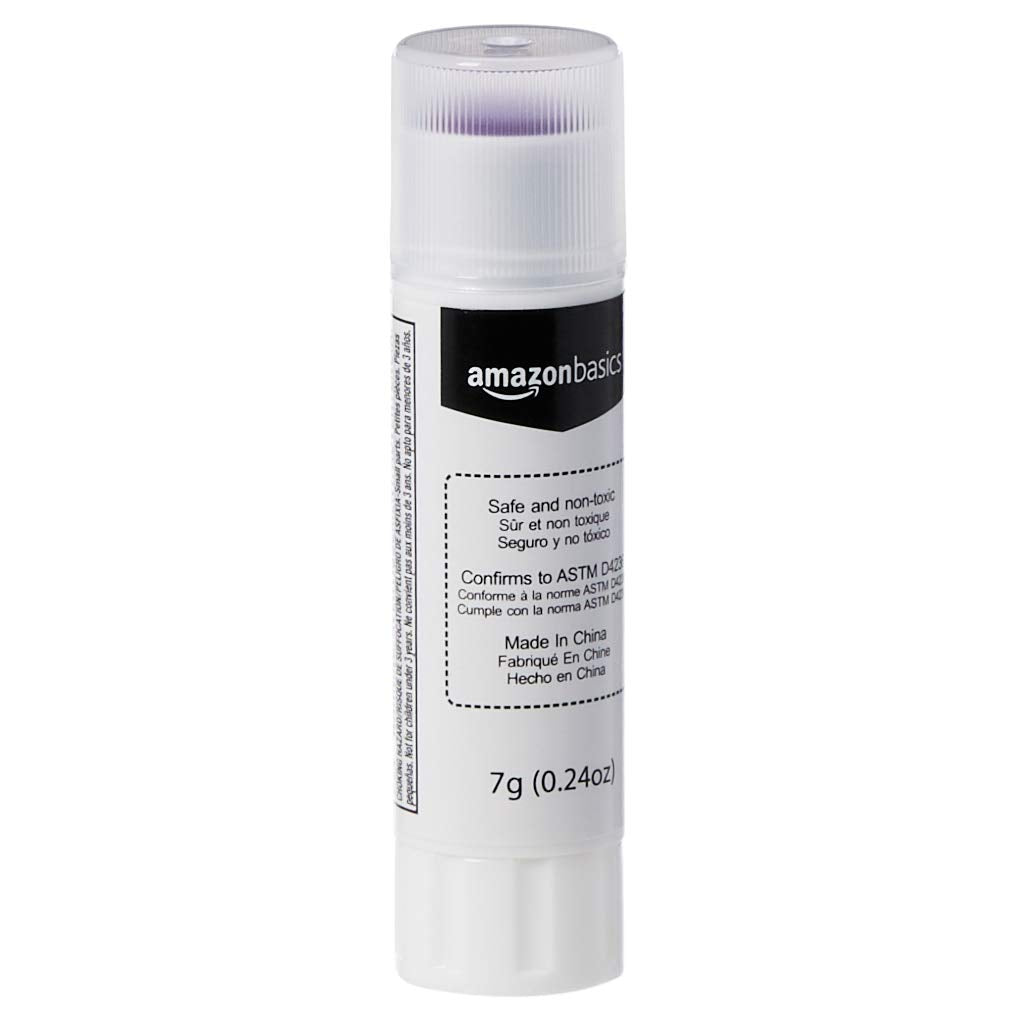 Amazon Basics Purple Washable School Glue Sticks for Classroom Supplies and Crafting, Dries Clear, 0.24-oz Stick, 30-Pack Jansha Store