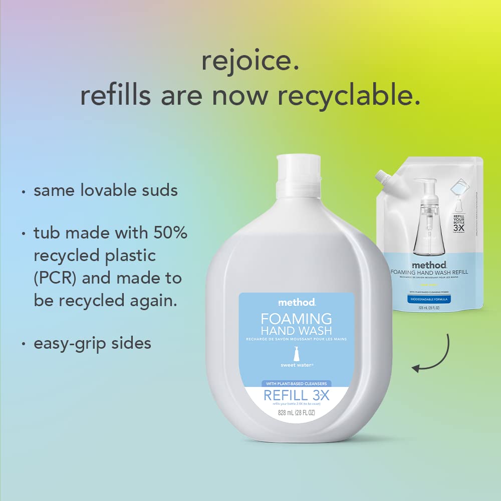 method Foaming Hand Wash, Waterfall, 10 fl oz, 3 pack Jansha Store