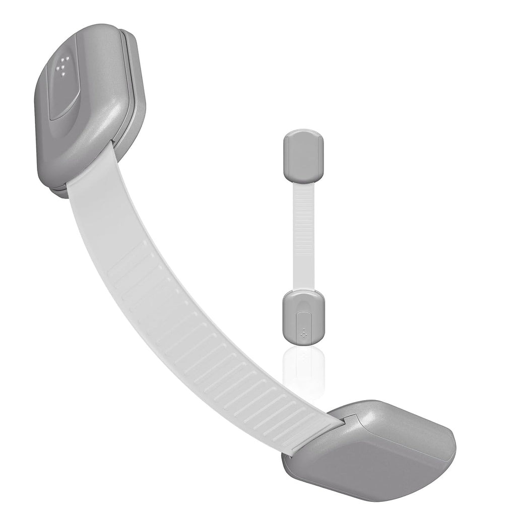 SKYLA HOMES Cabinet Strap Locks for Baby Proofing, 2 Pack, Gray Jansha Store