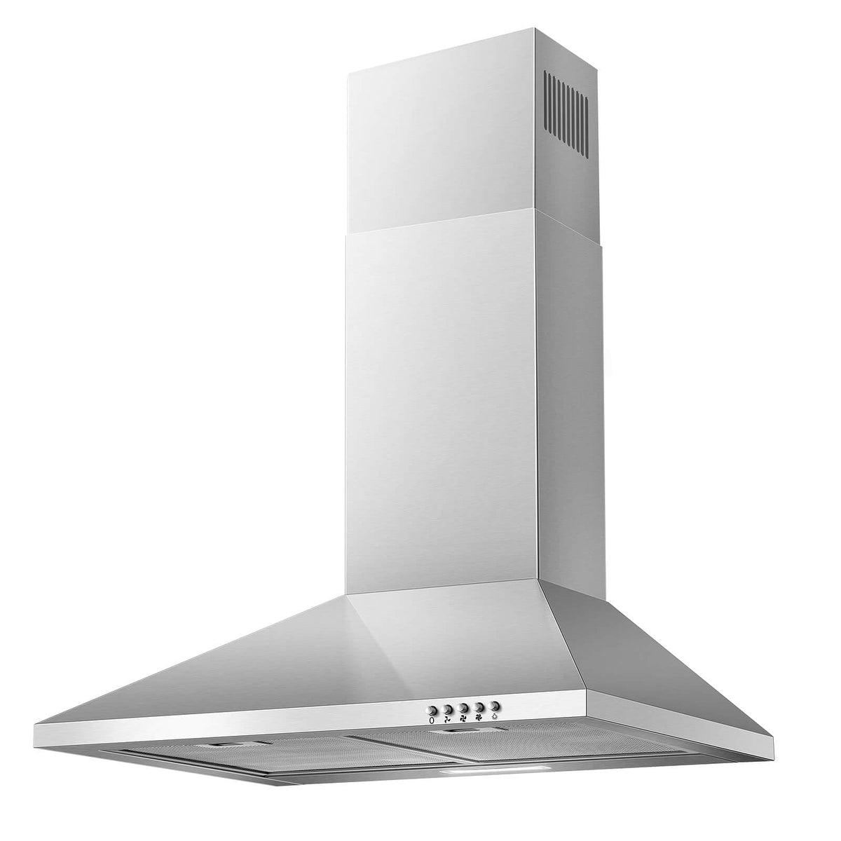 SNDOAS Black Range Hood,Wall Mount Range Hood 30 inch,Stainless Steel Kitchen Hood with Ducted/Ductless Convertible,Stove Vent Hood,Aluminum Filters,3 Speed Exhaust Fan,LED Light,Button Control Jansha Store