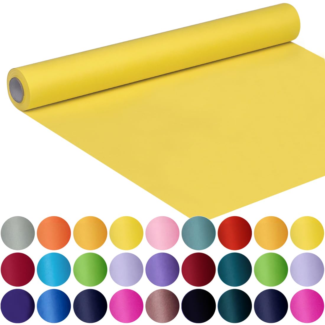SMART&CASUAL 36" x 1,500" (125') Brown Kraft Craft Paper Roll for Gift Wrapping Bulletin Board Bouquet Flower Art Packing Parcel Table Covering 70GSM 50LB (Brown, 36" x 125') Jansha Store