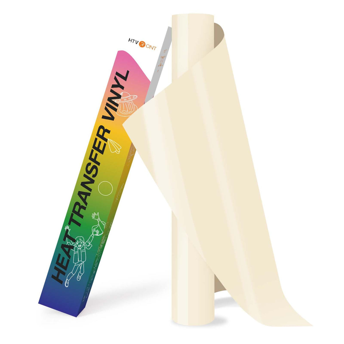 HTVRONT HTV Roll Heat Transfer Vinyl - 12" x 8ft White HTV Vinyl for Shirts Jansha Store