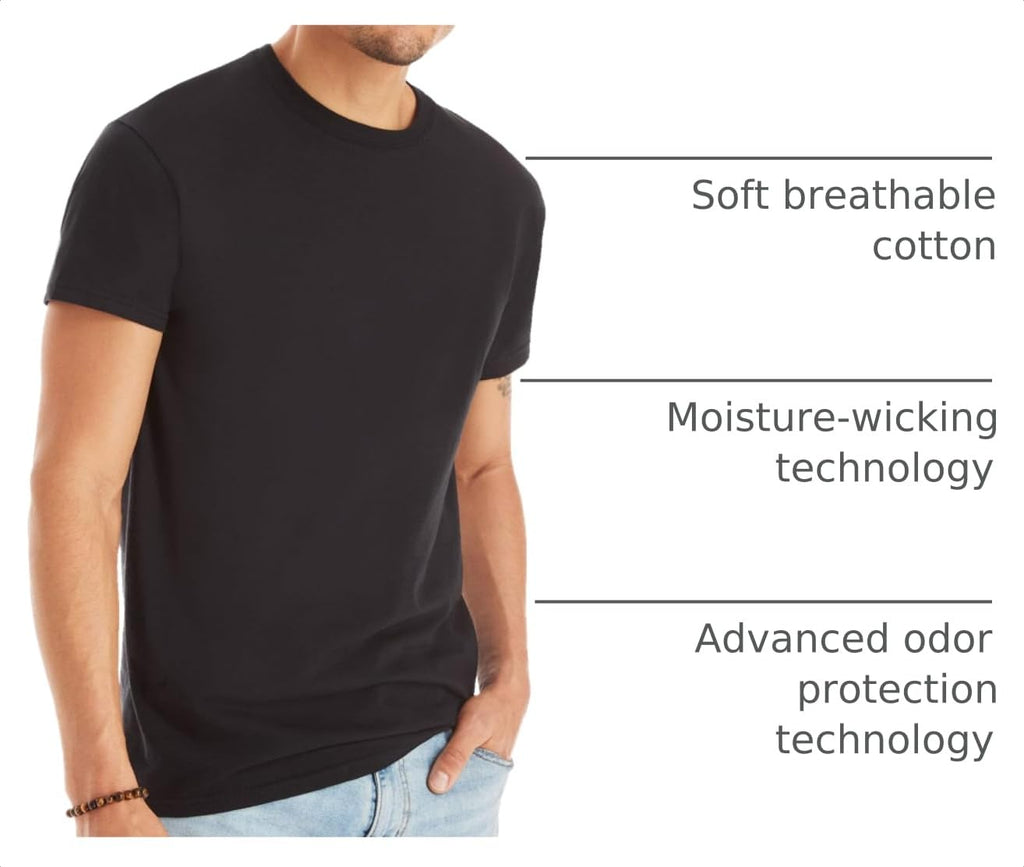 Hanes Men's Undershirt Packs, Stay-Tucked Soft Cotton Undershirts, Best Undershirts for Men, White/Black/Asstd Multipacks Jansha Store