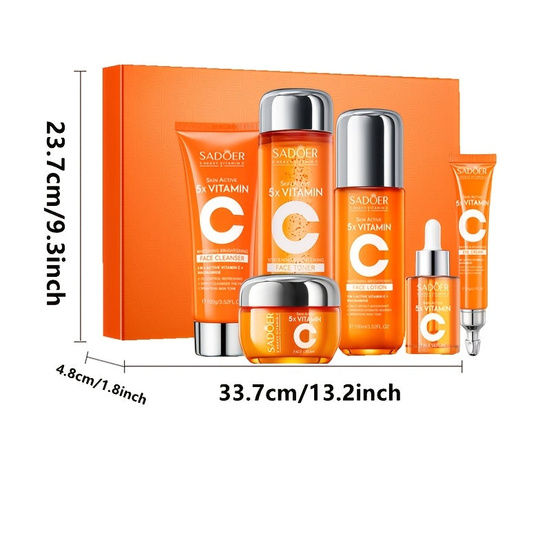 Vitamin C Hydrating Facial Skincare Set (5-in-1) LPT
