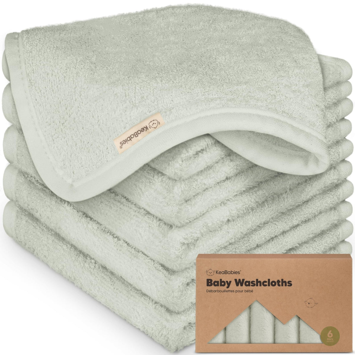 6-Pack Baby Washcloths, Soft Absorbent Washcloths for Face, Body (Rosy) - Jansha Store