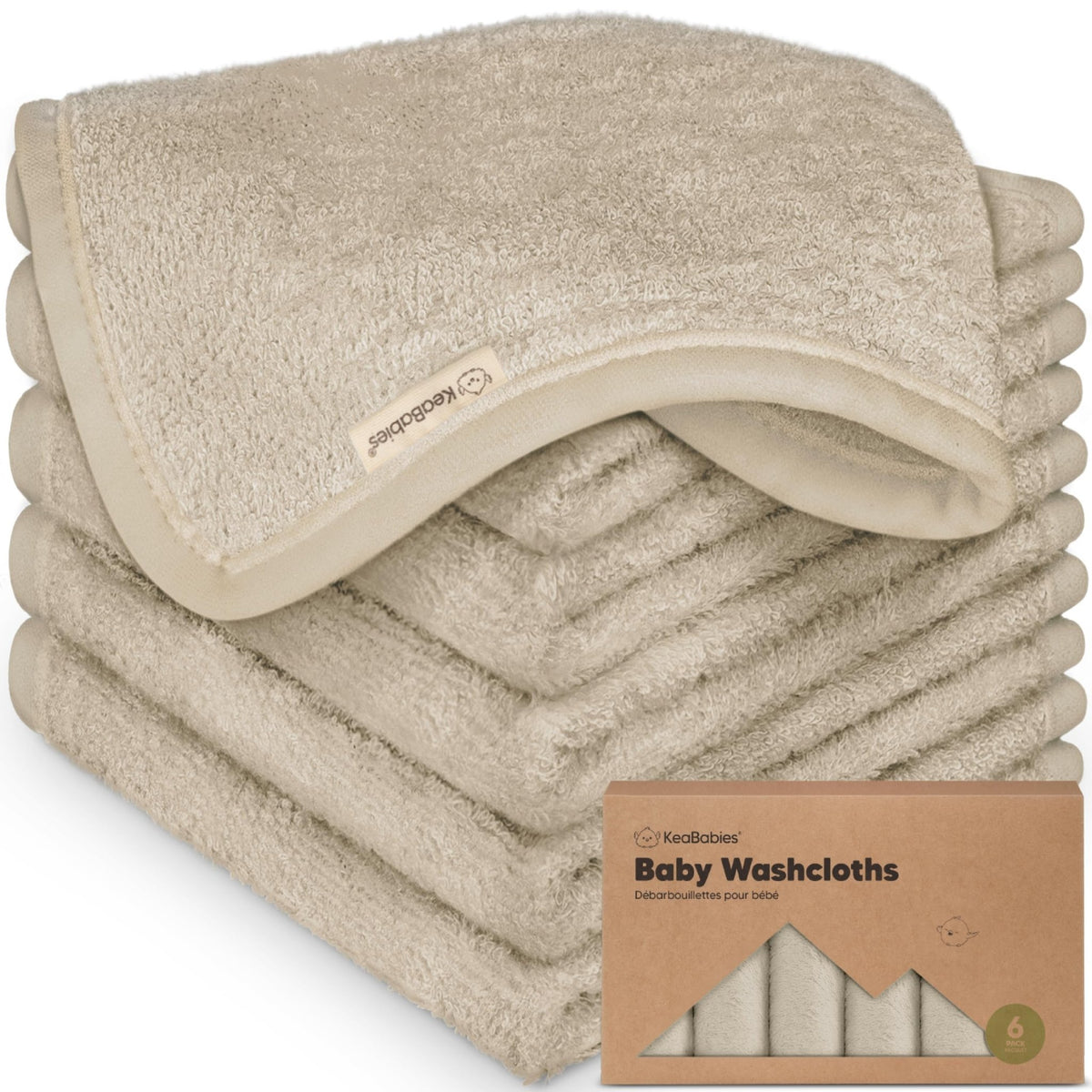 6-Pack Baby Washcloths, Soft Absorbent Washcloths for Face, Body (Rosy) - Jansha Store