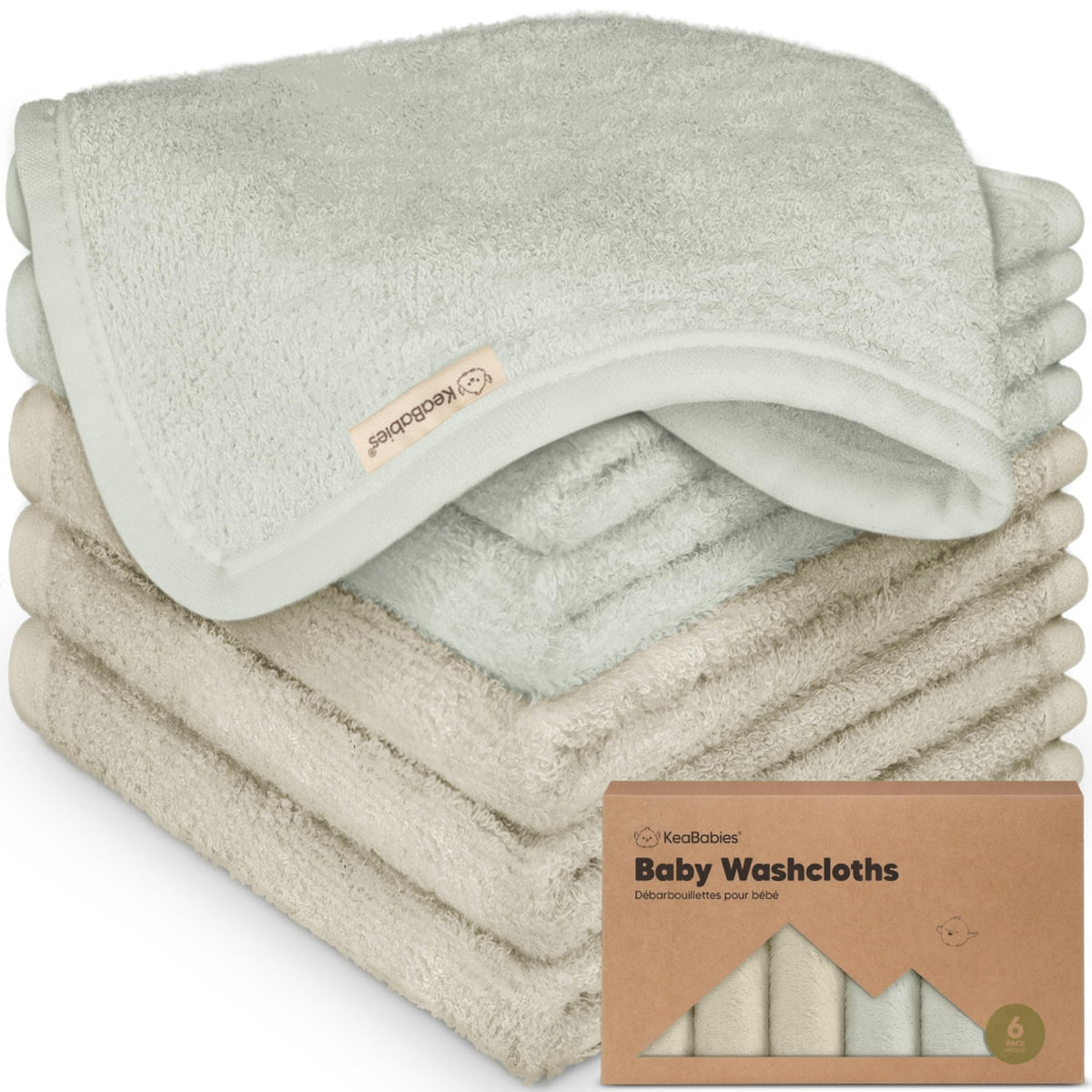 6-Pack Baby Washcloths, Soft Absorbent Washcloths for Face, Body (Rosy) - Jansha Store