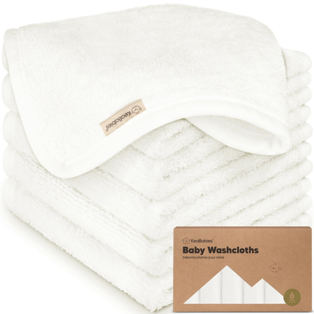 6-Pack Baby Washcloths, Soft Absorbent Washcloths for Face, Body (Rosy) - Jansha Store