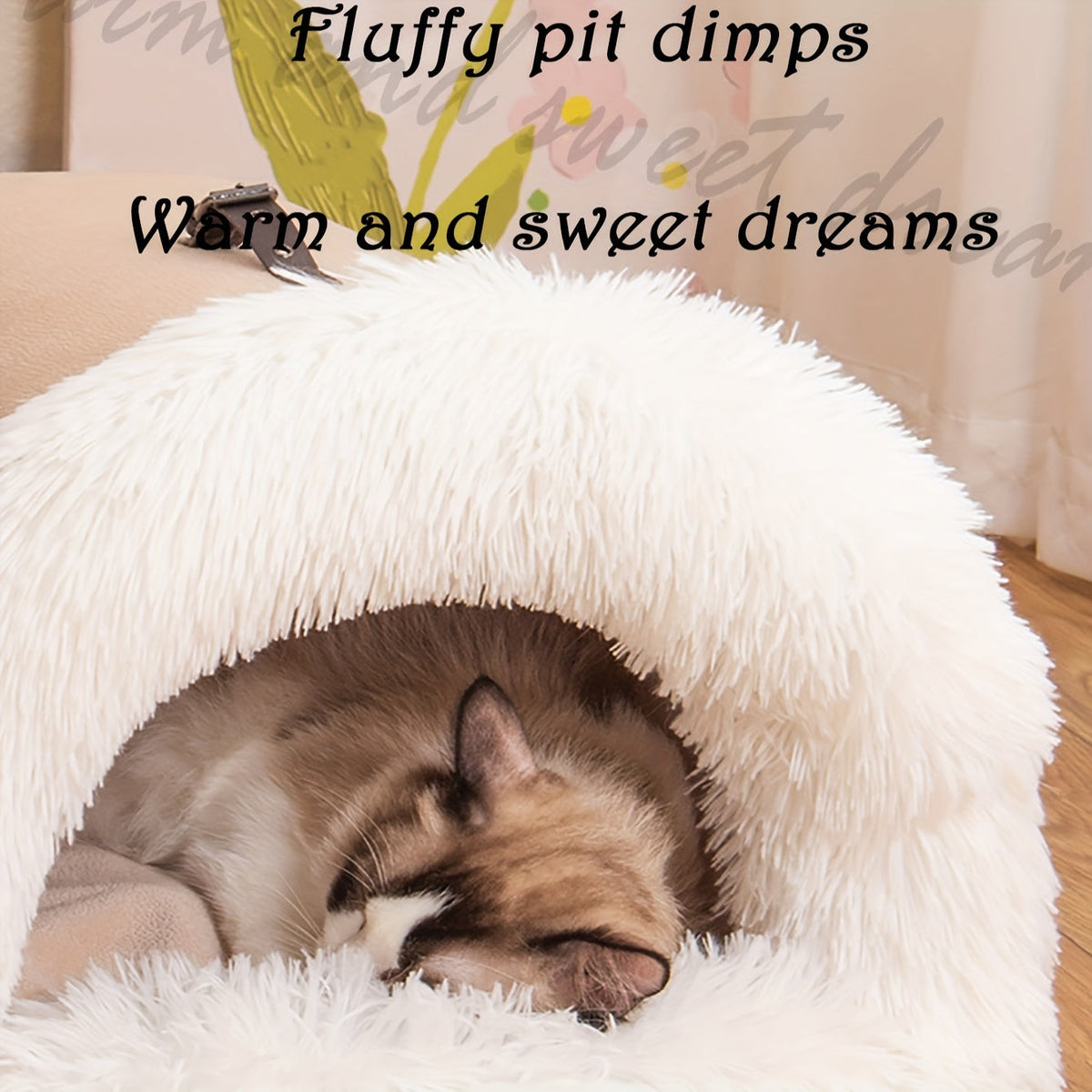 Warm Plush Cat Nest Bed for Winter Comfort LPT