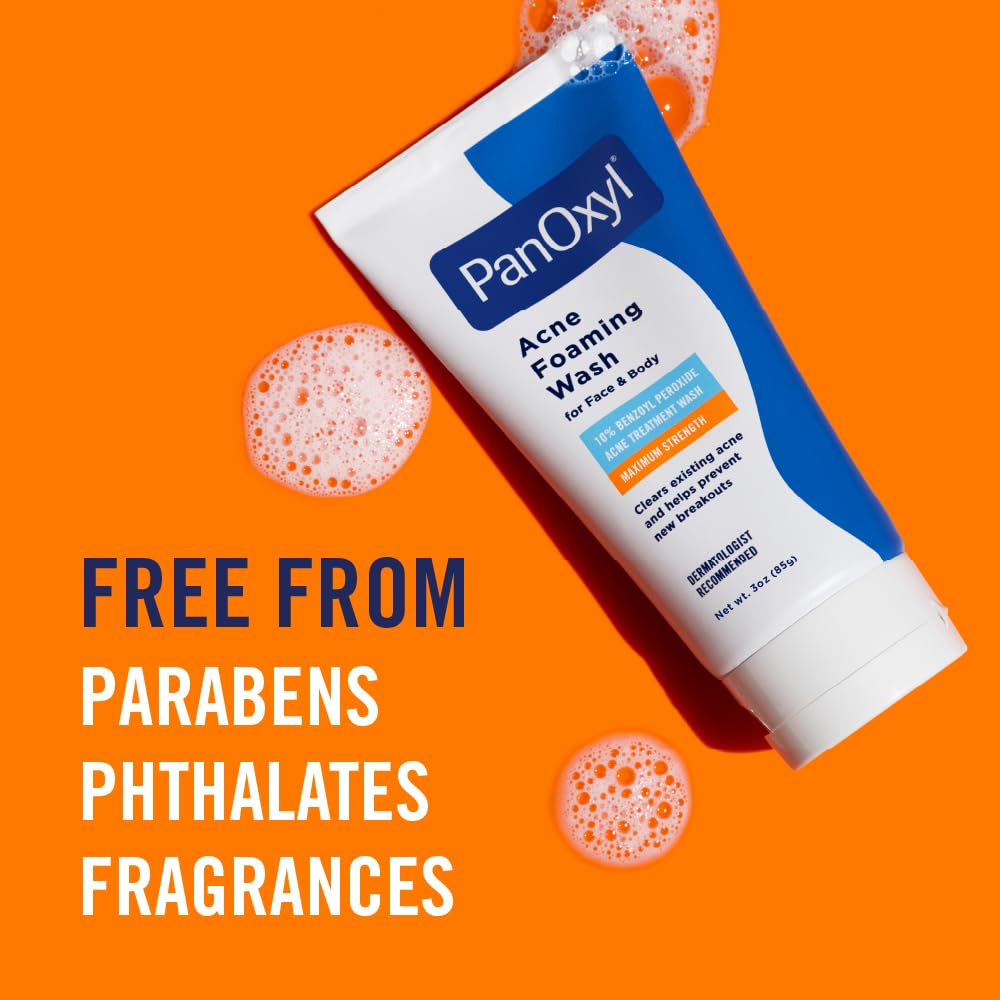 PanOxyl Acne Foaming Wash, 10% Benzoyl Peroxide, For Face & Body, 5.5 oz Jansha Store